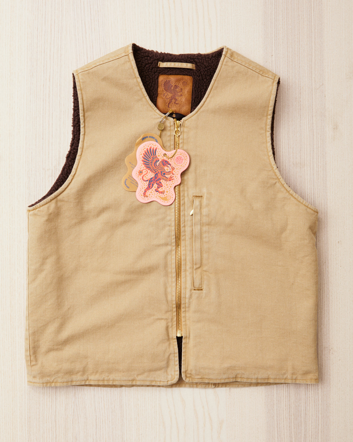 Indigofera Tectonic Lined Vest Beige