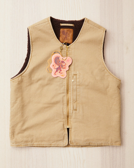 Indigofera Tectonic Lined Vest Beige
