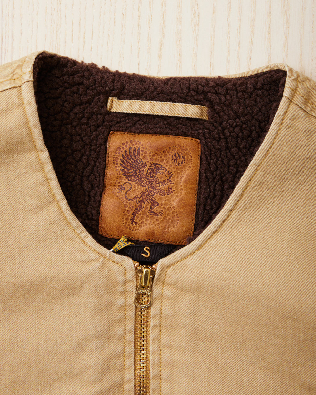 Indigofera Tectonic Lined Vest Beige