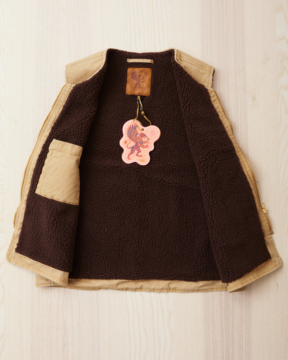 Indigofera Tectonic Lined Vest Beige