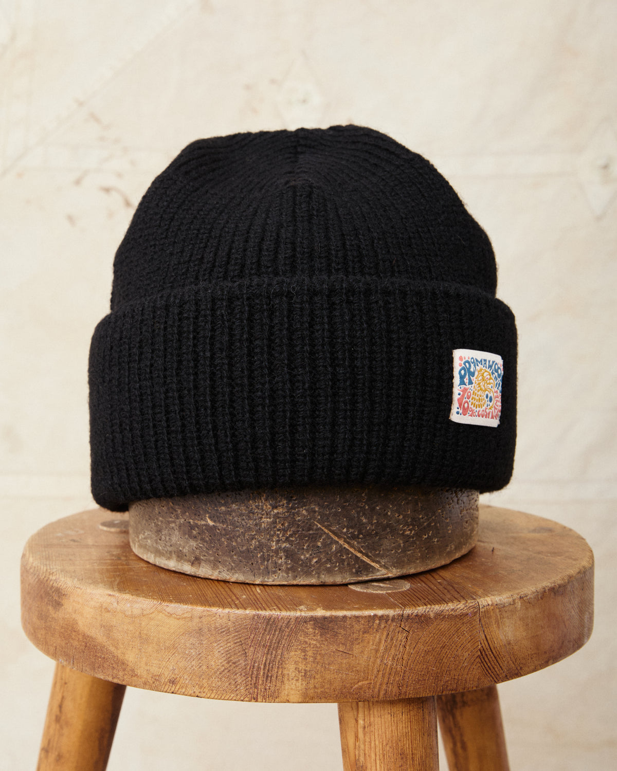 Indigofera Radec Rib Knit Wool Cap Black