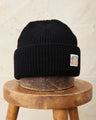 Indigofera Radec Rib Knit Wool Cap Black