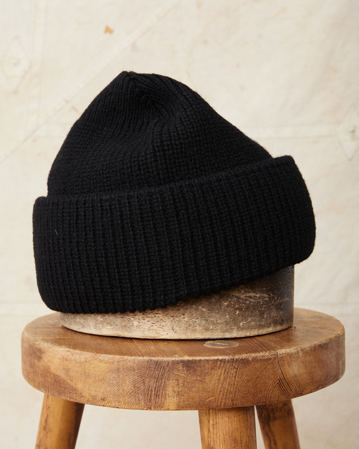 Indigofera Radec Rib Knit Wool Cap Black