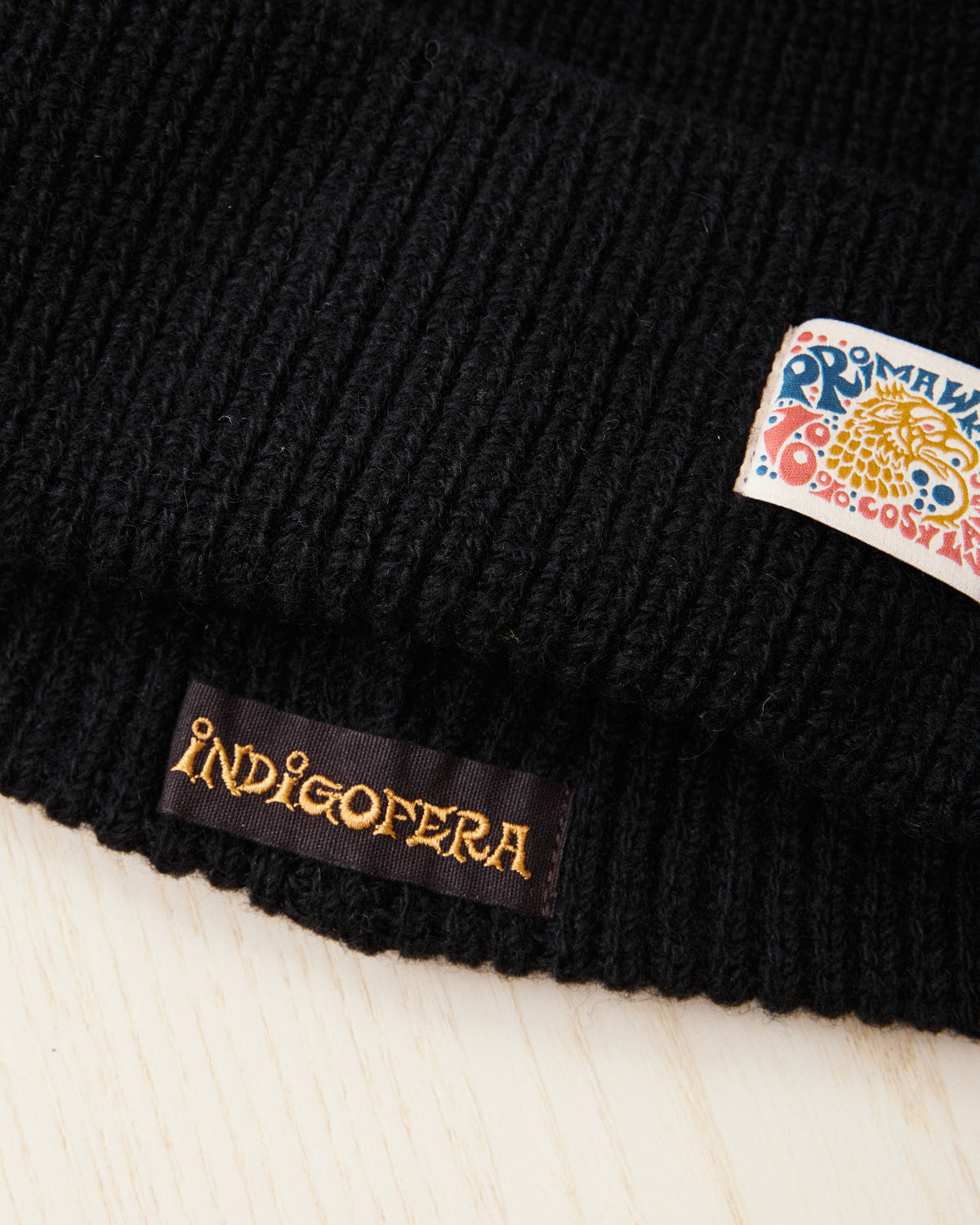 Indigofera Radec Rib Knit Wool Cap Black