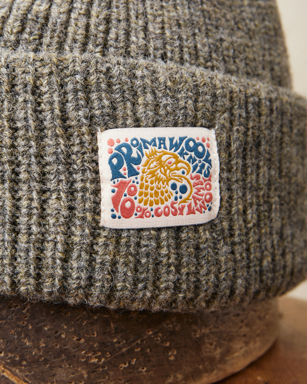 Indigofera Radec Rib Knit Wool Cap Grey Melange