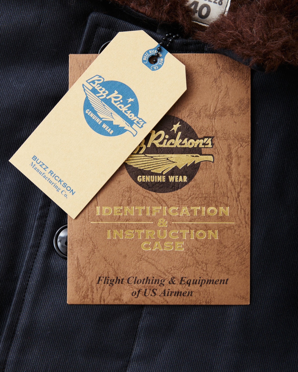 Buzz Rickson's BR15340 Type N-1 Deck Jacket Navy Demotex No Print