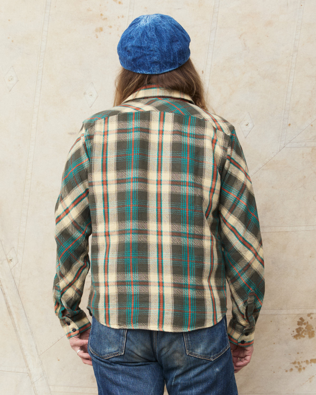 Indigofera Bryson Prima Flannel Shirt Check Charcoal/Beige