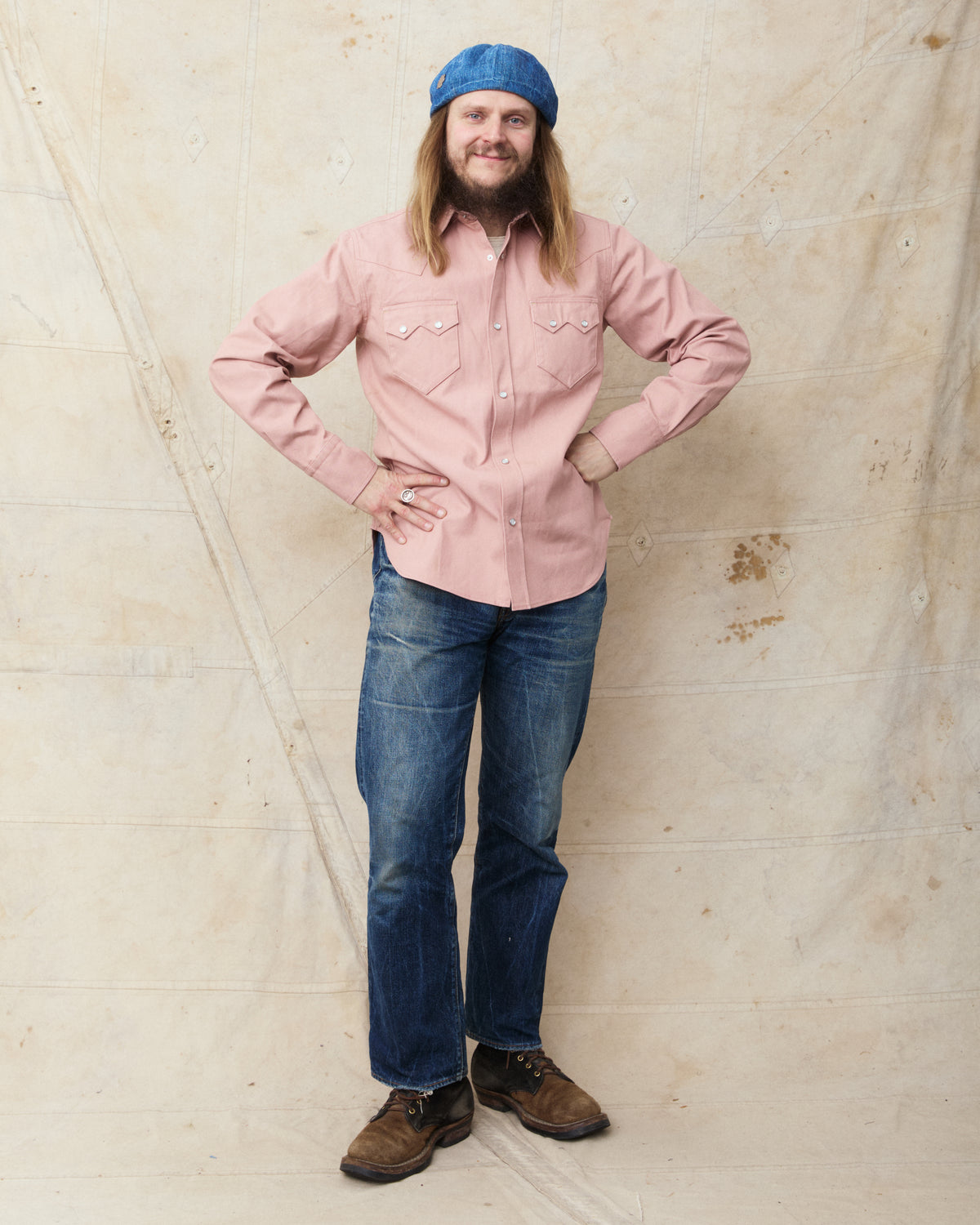 Indigofera Bowman Roxboro Canvas Shirt Mountain Coral