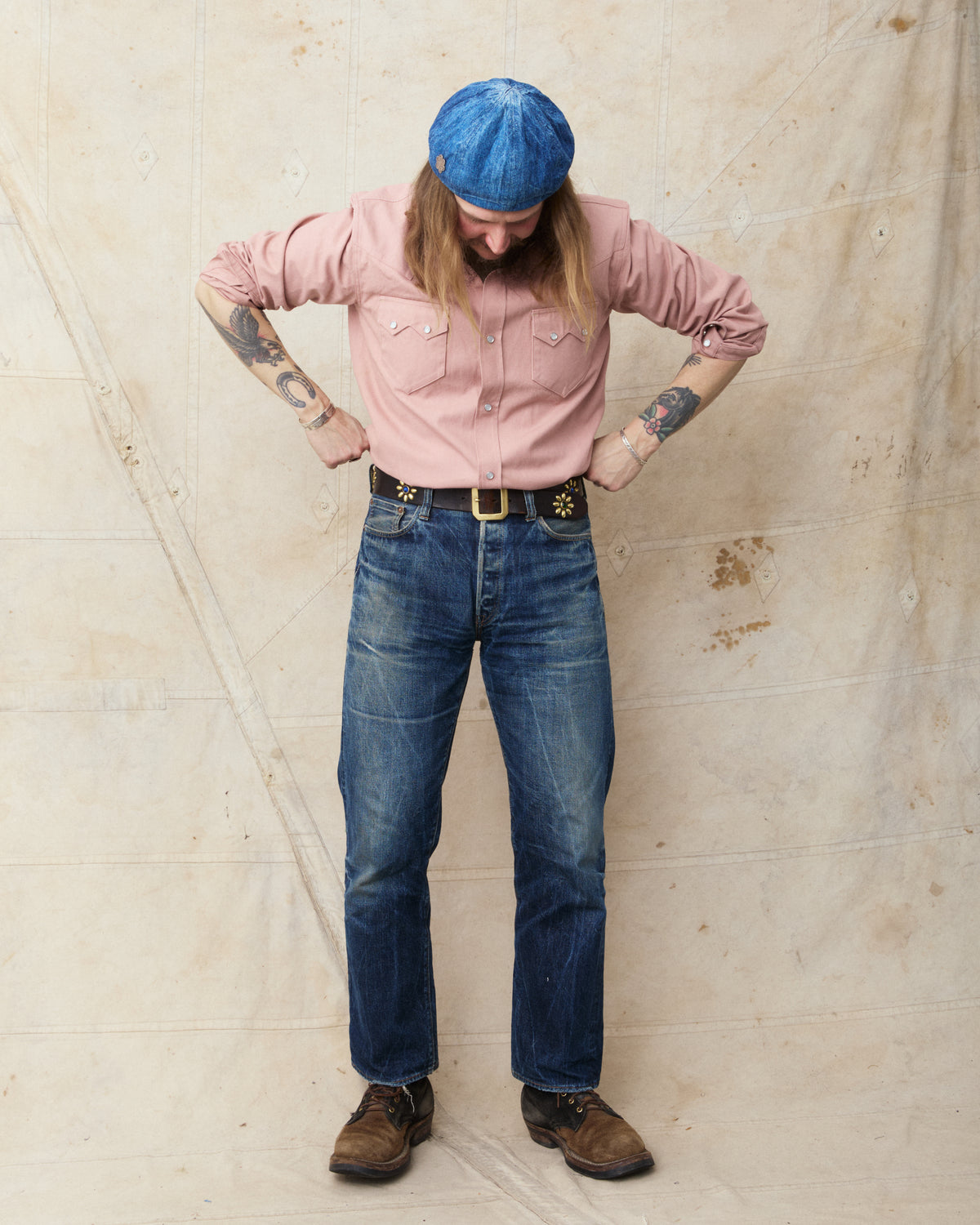 Indigofera Bowman Roxboro Canvas Shirt Mountain Coral