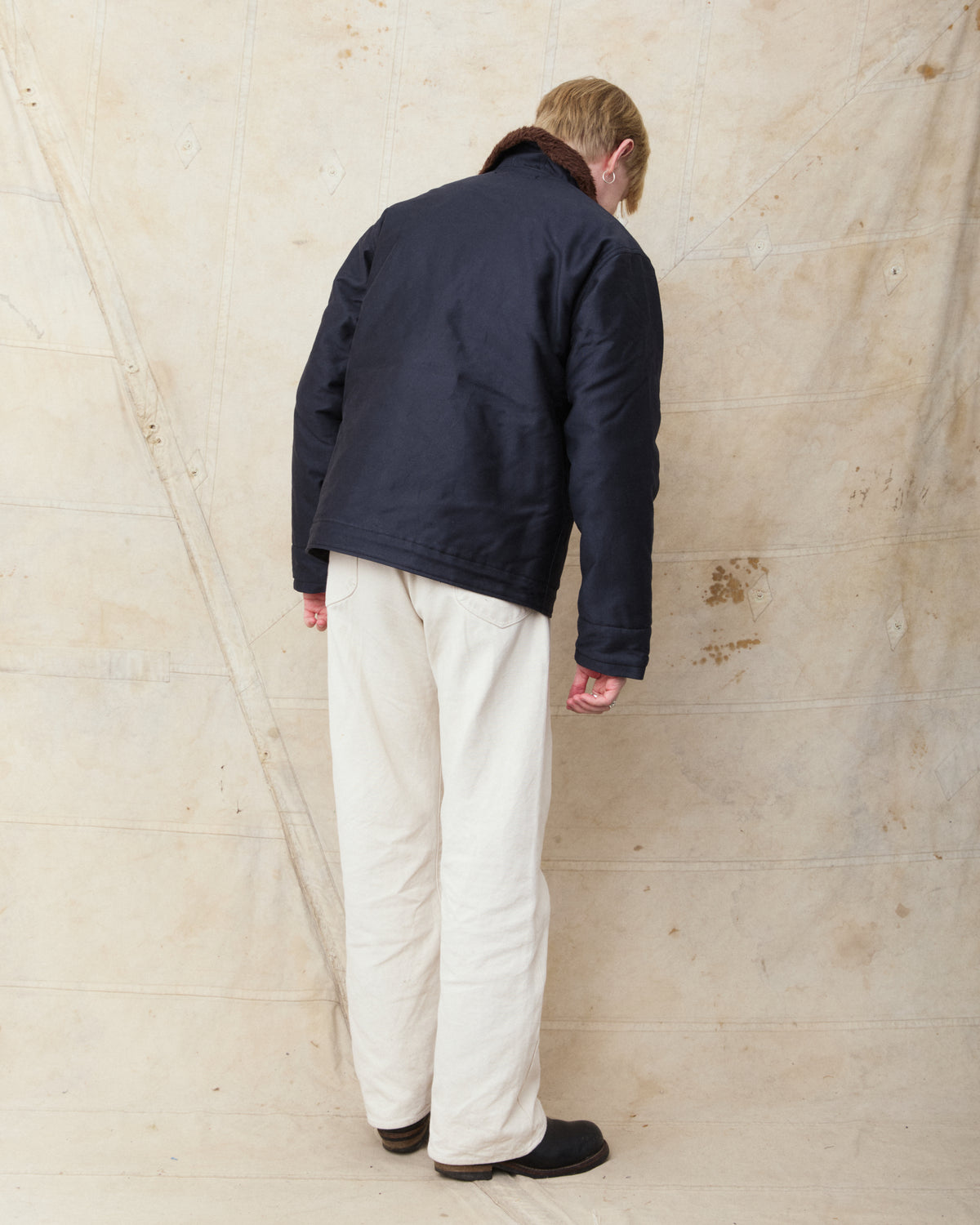 Buzz Rickson's BR15340 Type N-1 Deck Jacket Navy Demotex No Print