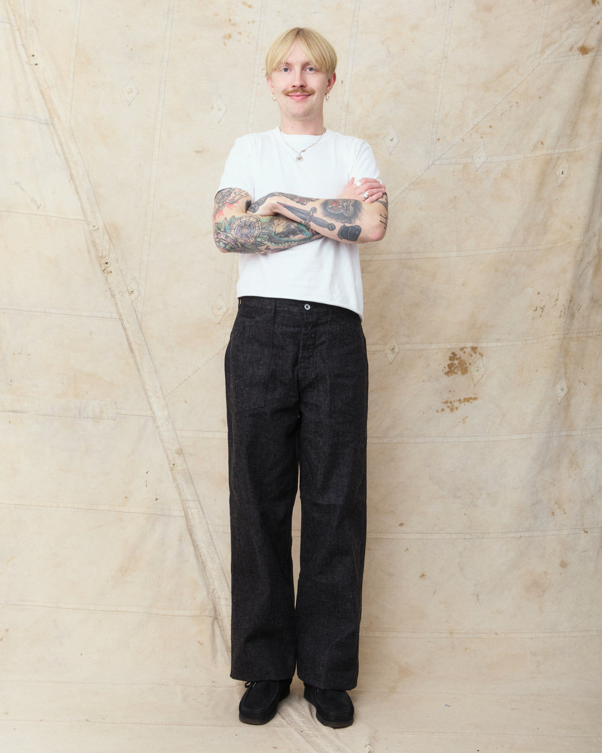 TCB Jeans Catface Trousers Black
