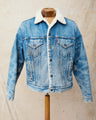 Vintage 80's Made in USA Levi's Denim Sherpa Trucker Jacket Size 42