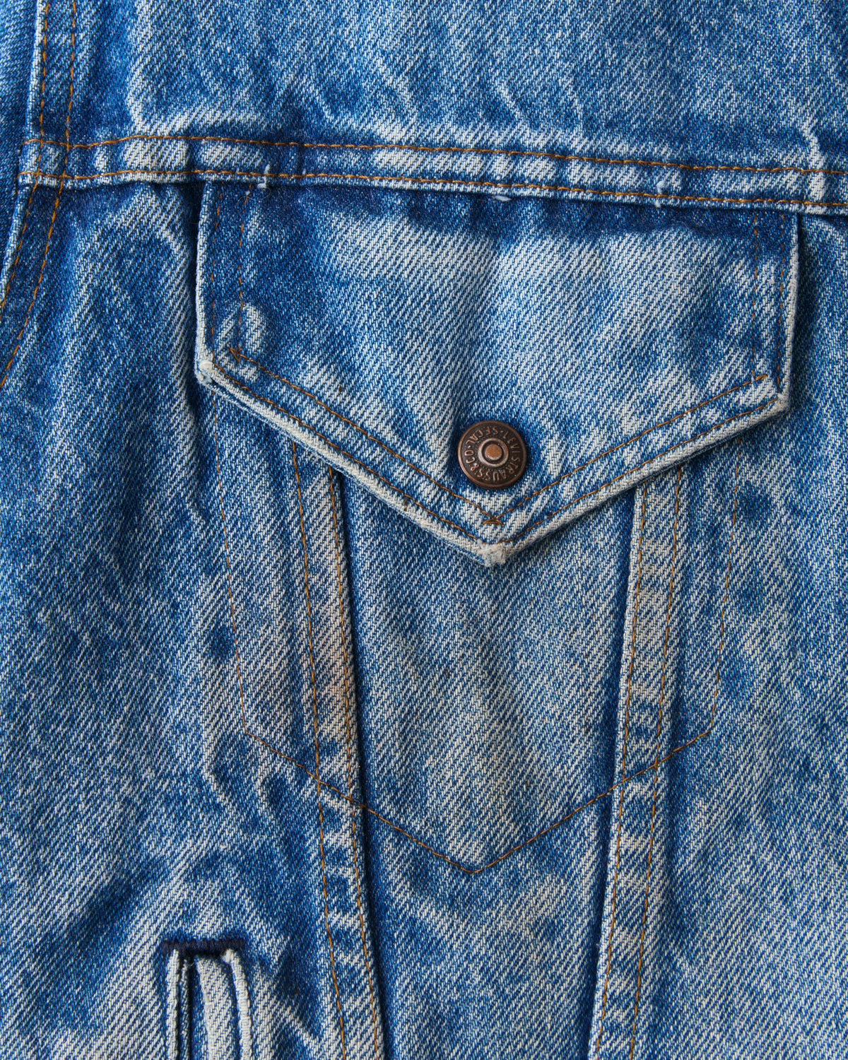 Vintage 80's Made in USA Levi's Denim Sherpa Trucker Jacket Size 42