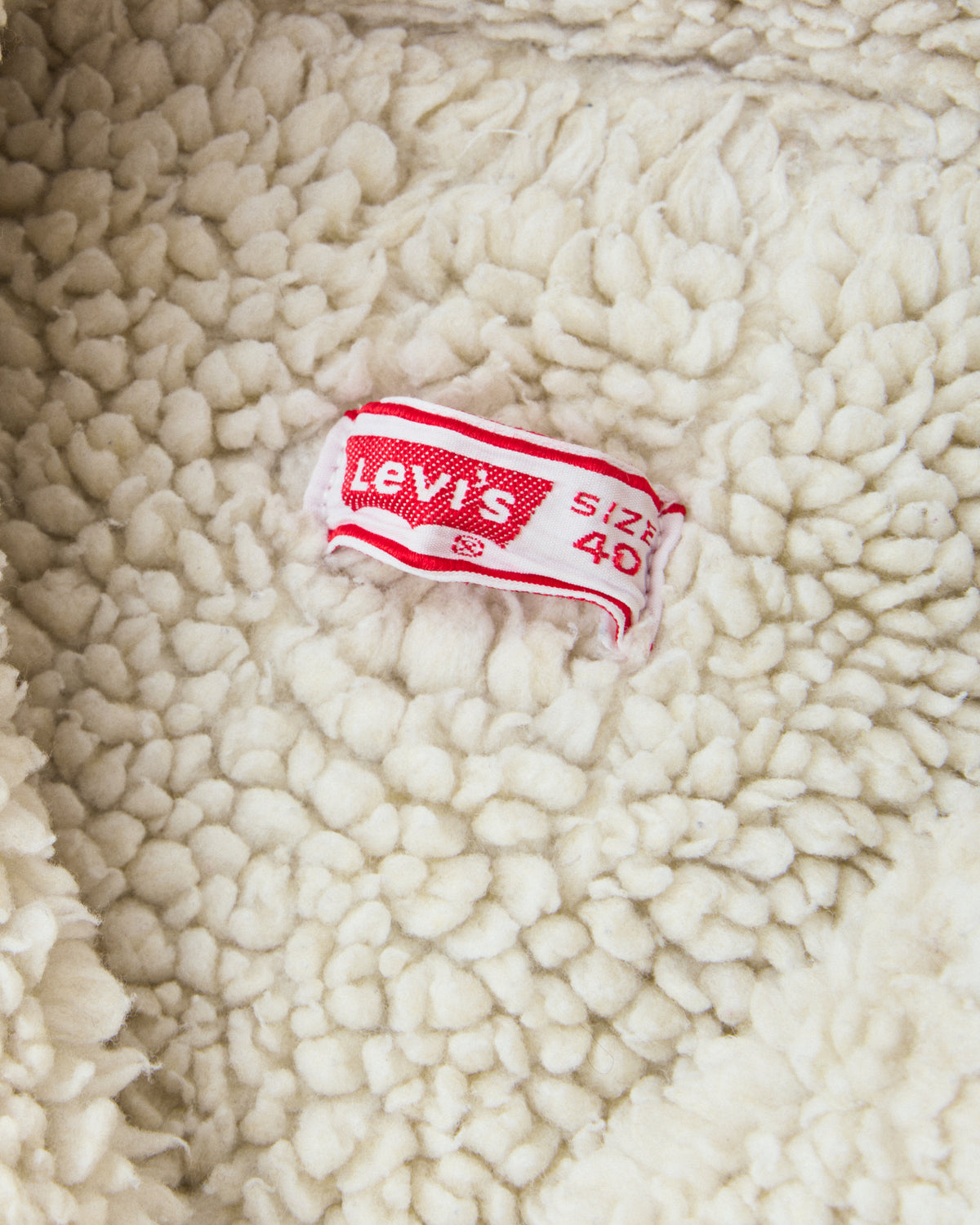 Vintage 80's Made in USA Levi's Denim Sherpa Trucker Jacket Size 40