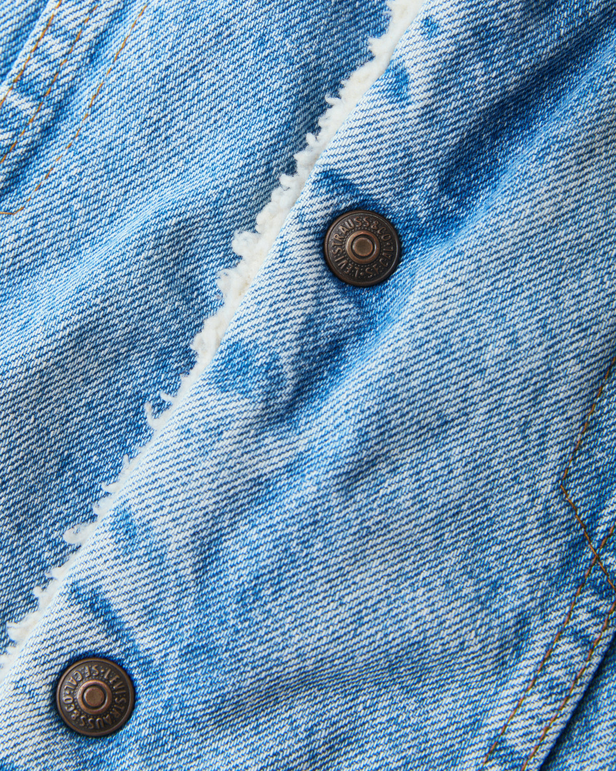Vintage 80's Made in USA Levi's Denim Sherpa Trucker Jacket Size 40