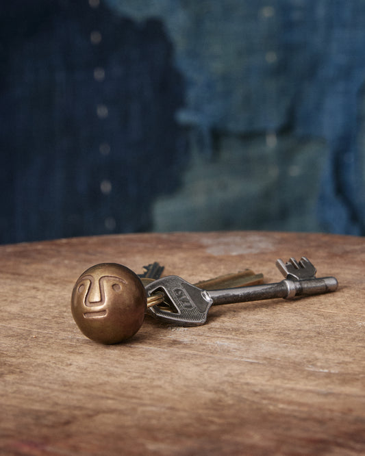 Tender Brass Ball Keyring