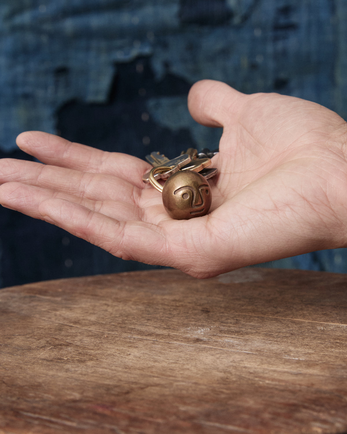 Tender Brass Ball Keyring