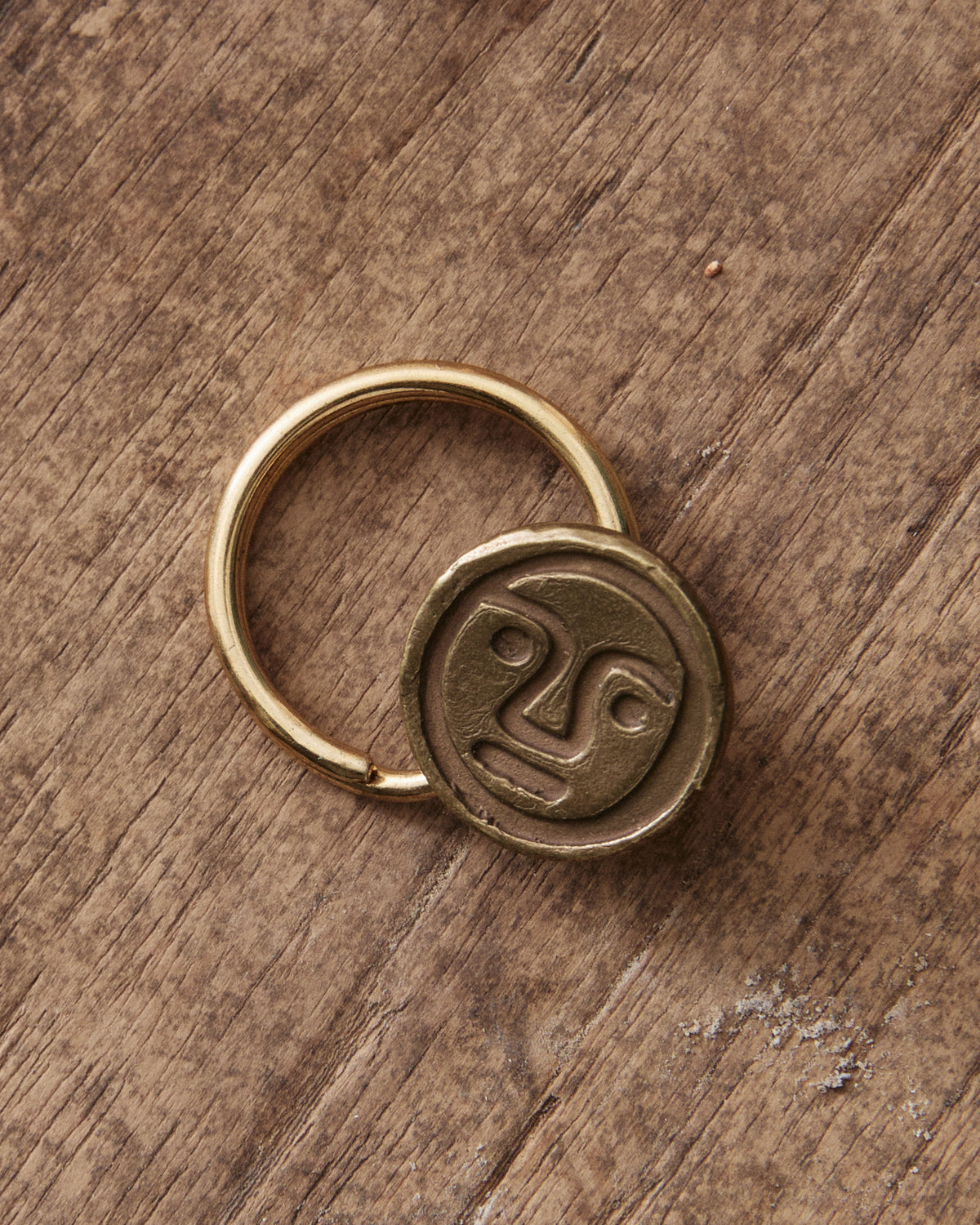 Tender Button Brass Key ring