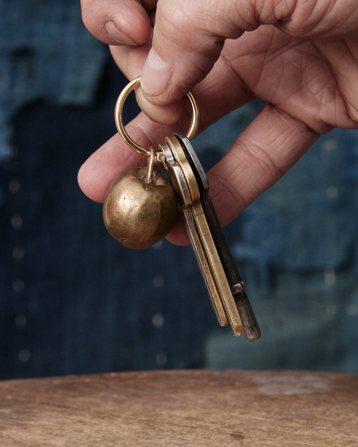 Tender Brass Crab Apple Keyring