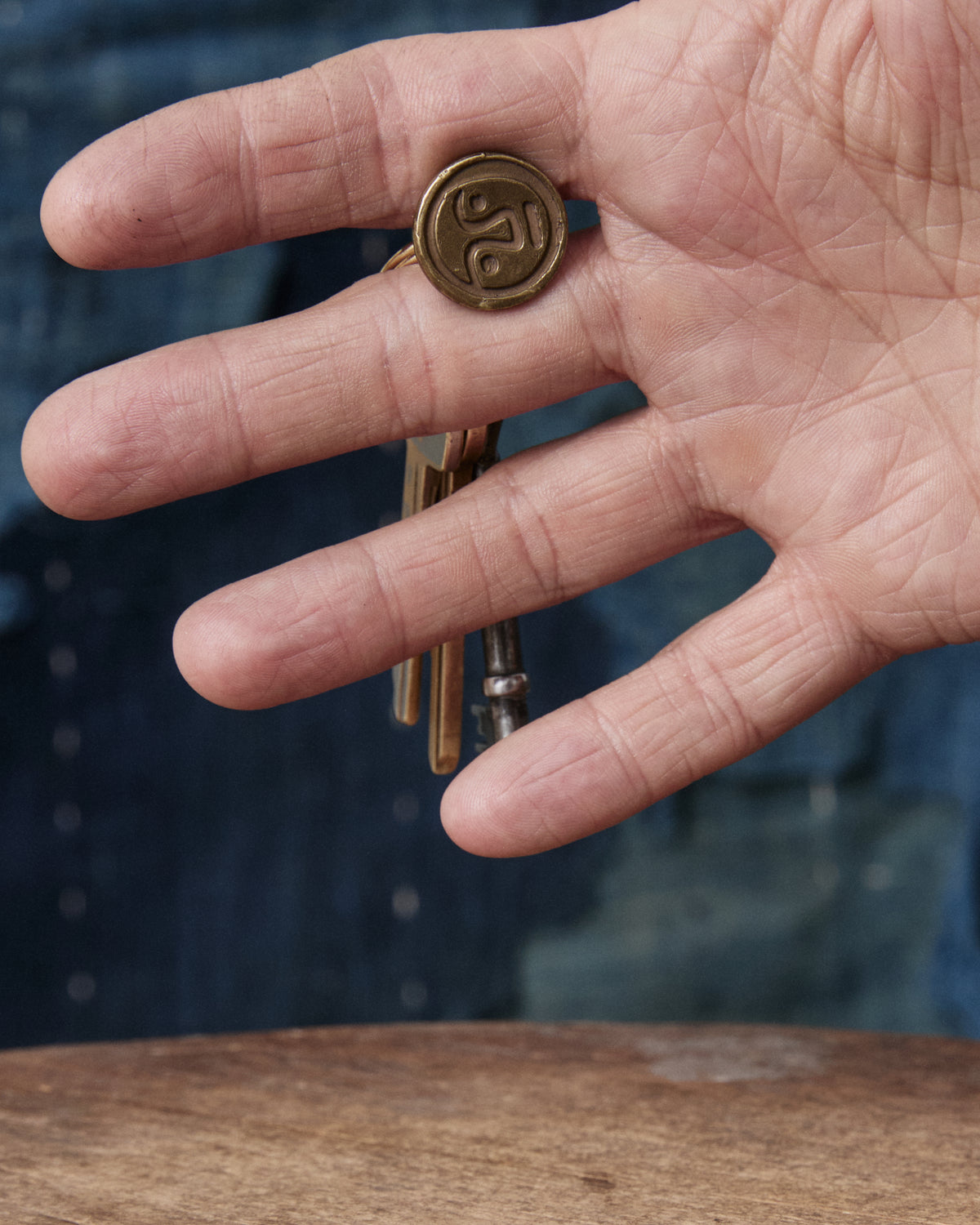 Tender Button Brass Key ring