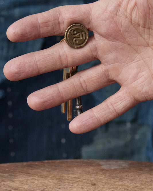 Tender Button Brass Key ring