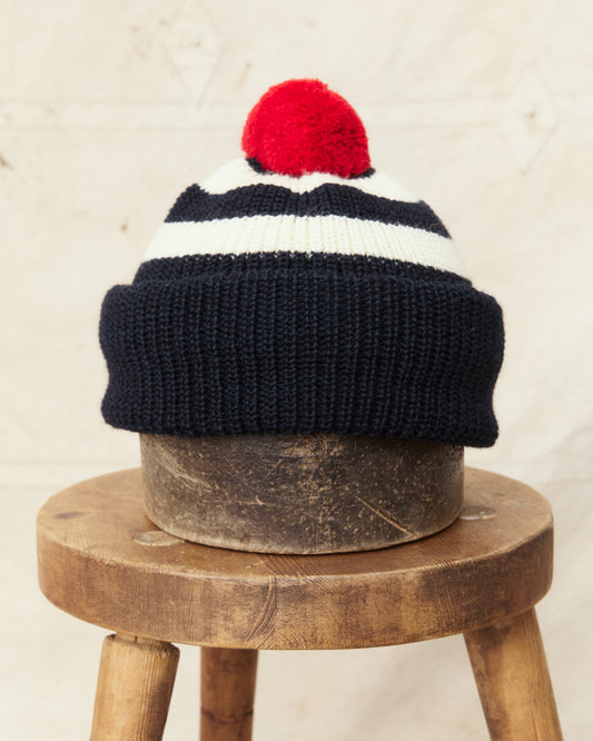 Heimat Wool Signal Hat Ink / Seashell / Safety Red