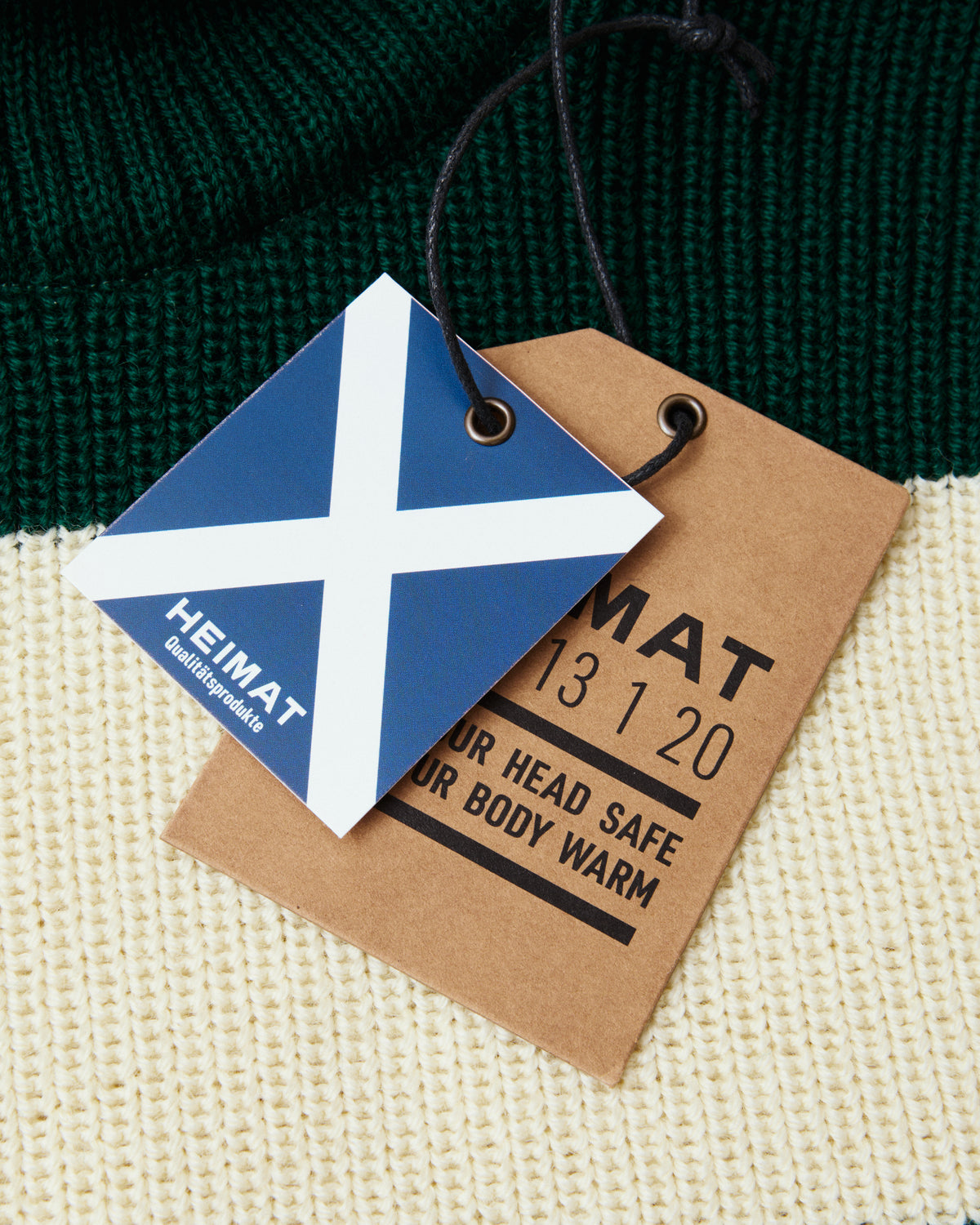 Heimat Signal Rollneck Wool Sweater Seashell / Tannen Green Rugby