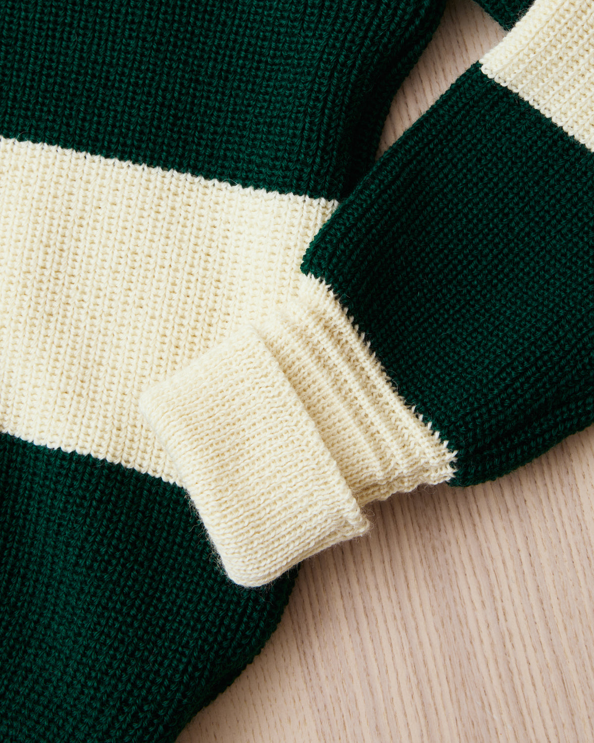 Heimat Signal Rollneck Wool Sweater Seashell / Tannen Green Rugby
