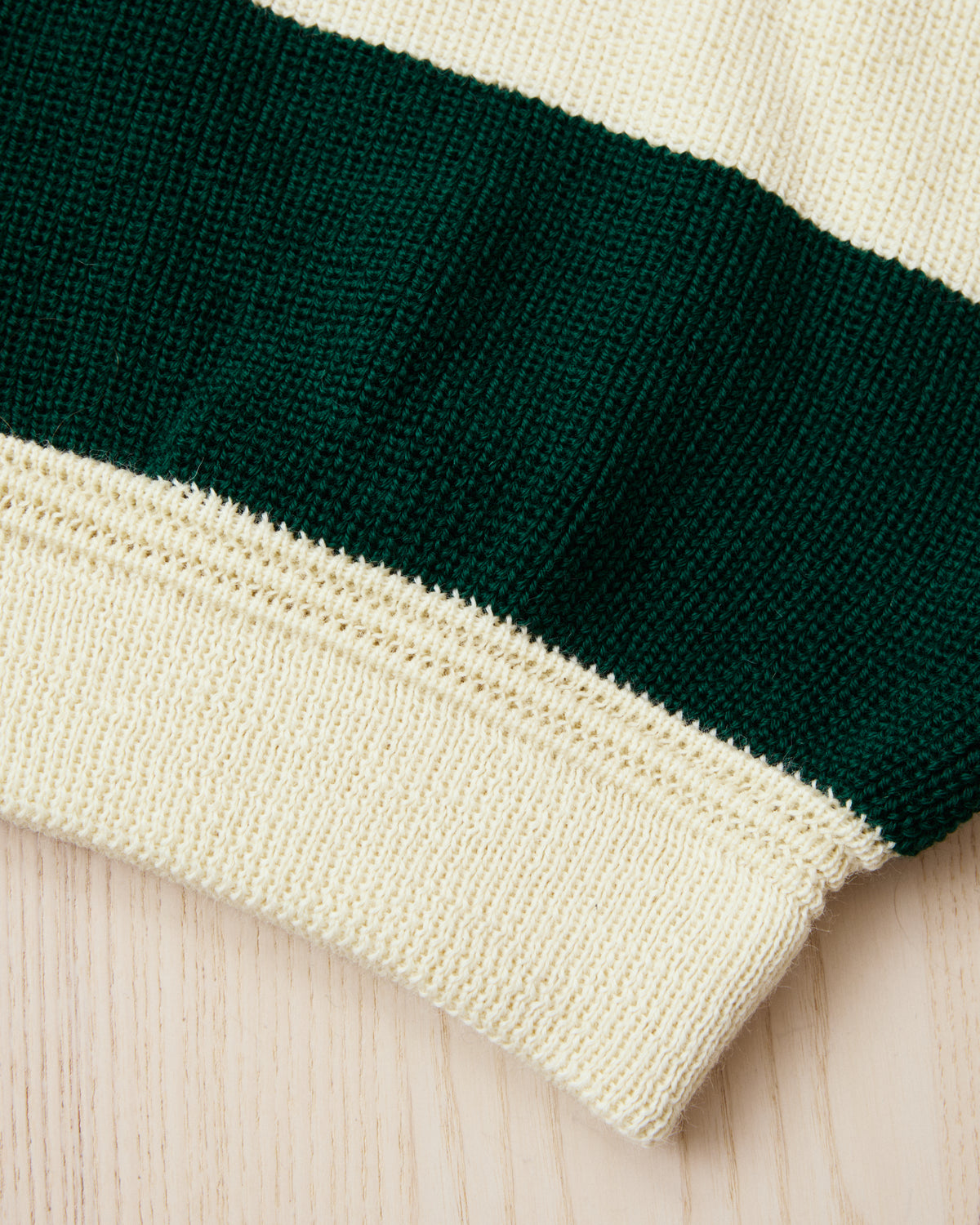 Heimat Signal Rollneck Wool Sweater Seashell / Tannen Green Rugby