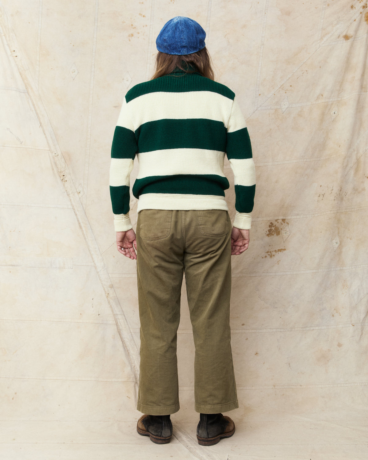 Heimat Signal Rollneck Wool Sweater Seashell / Tannen Green Rugby