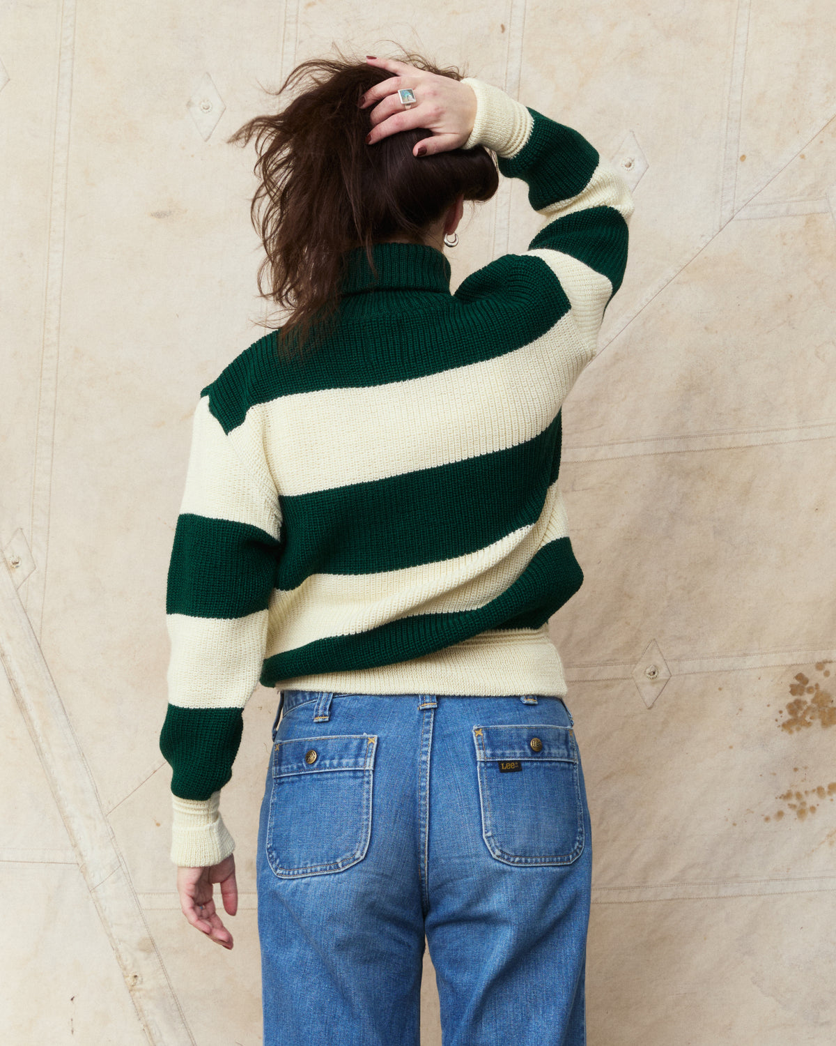 Heimat Signal Rollneck Wool Sweater Seashell / Tannen Green Rugby