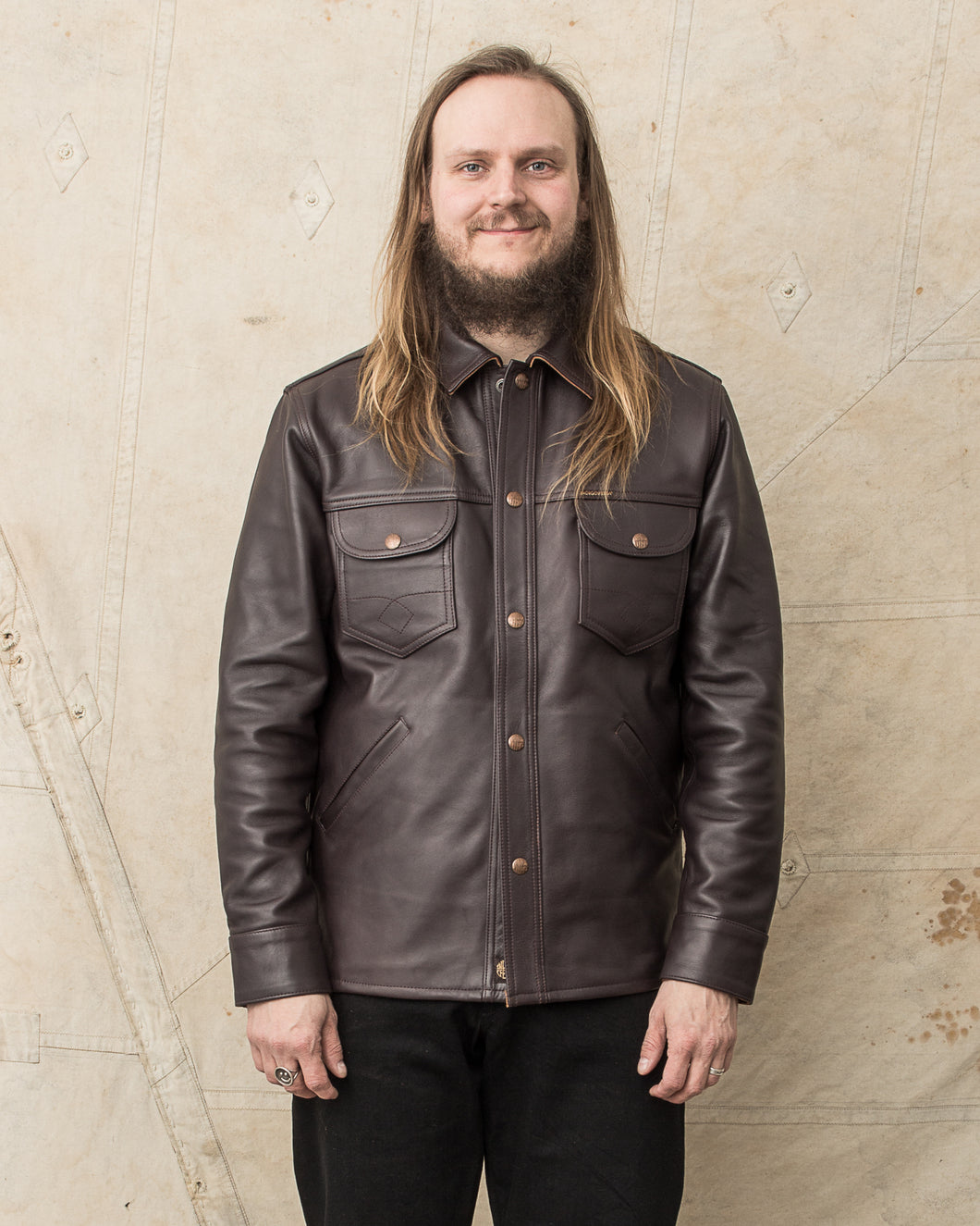 Indigofera Eagle Rising Leather Jacket Dark Burgundy Tea Core – Second ...