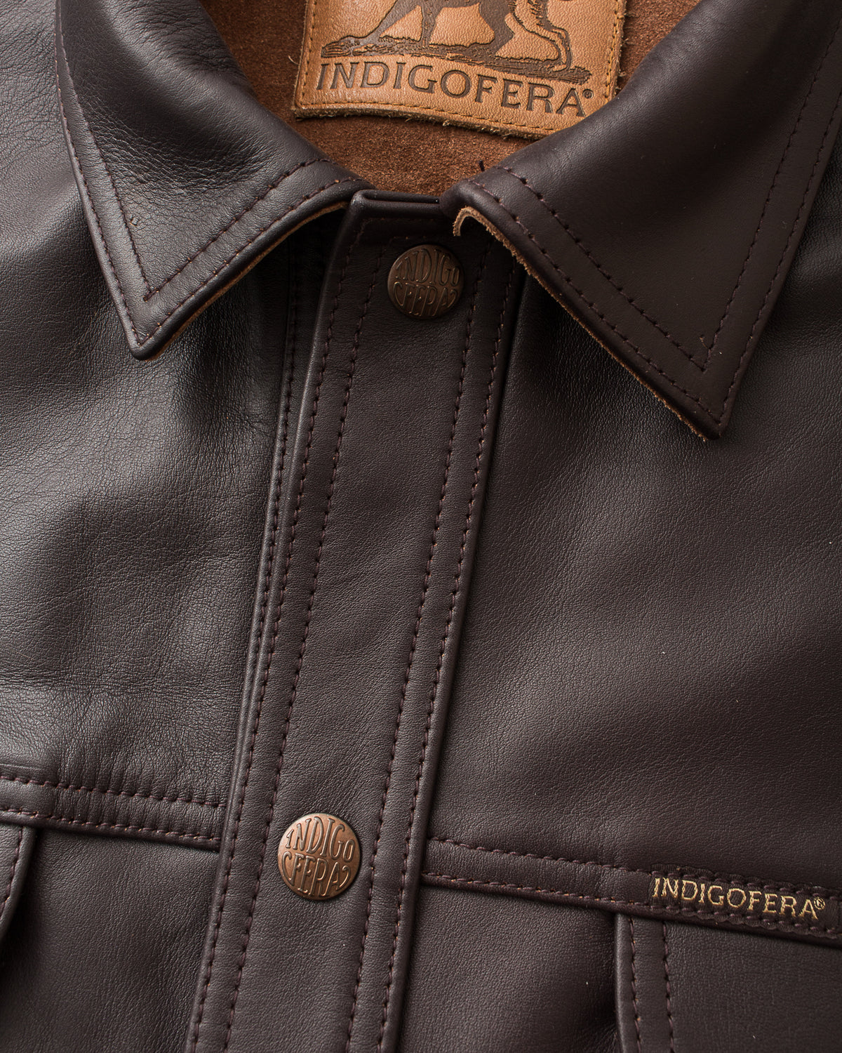 Indigofera Eagle Rising Leather Jacket Dark Burgundy Tea Core