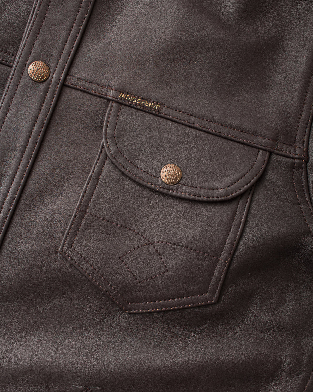 Indigofera Eagle Rising Leather Jacket Dark Burgundy Tea Core