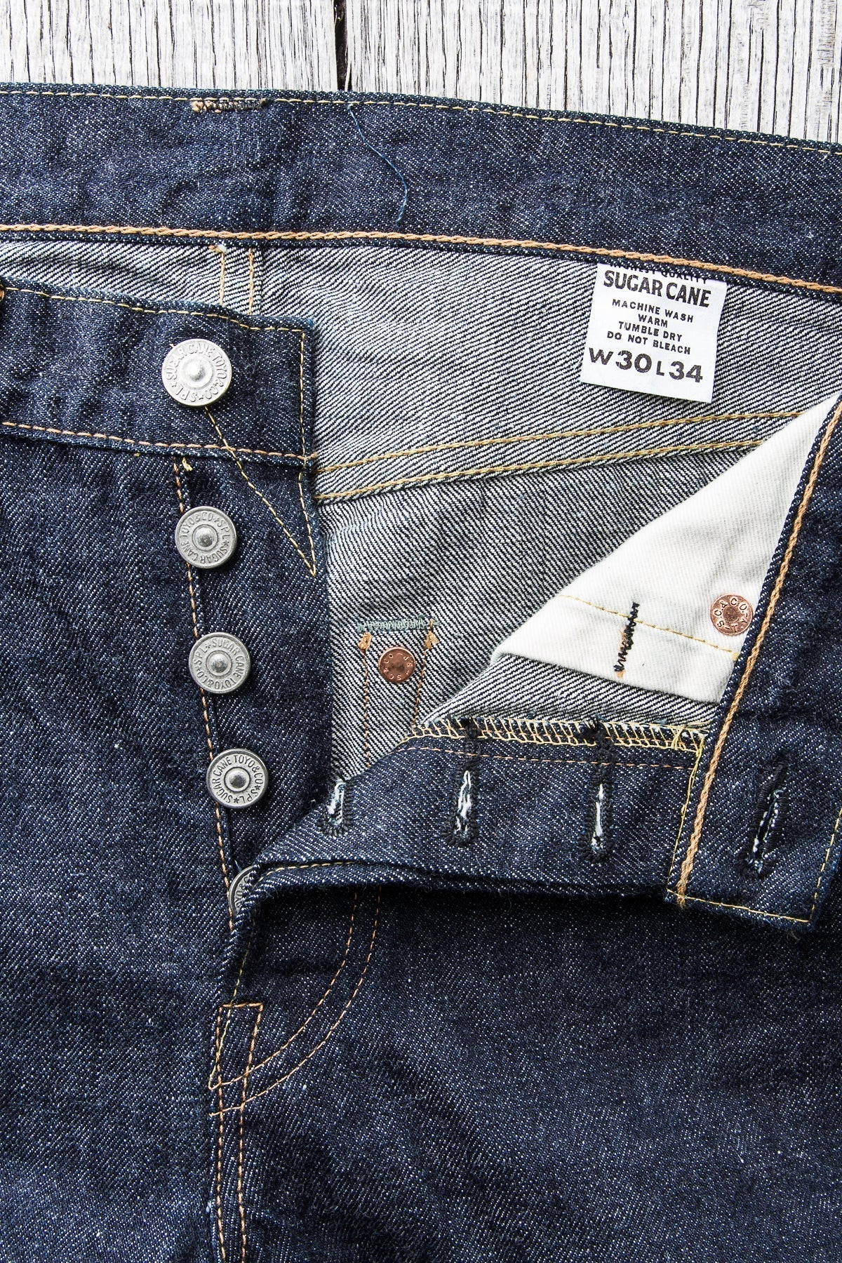 【新品未使用】Sugar Cane Lot 2009 W31 L34 Sugar Cane & Co. Lot 2009 Slim Straight One Wash Jeans