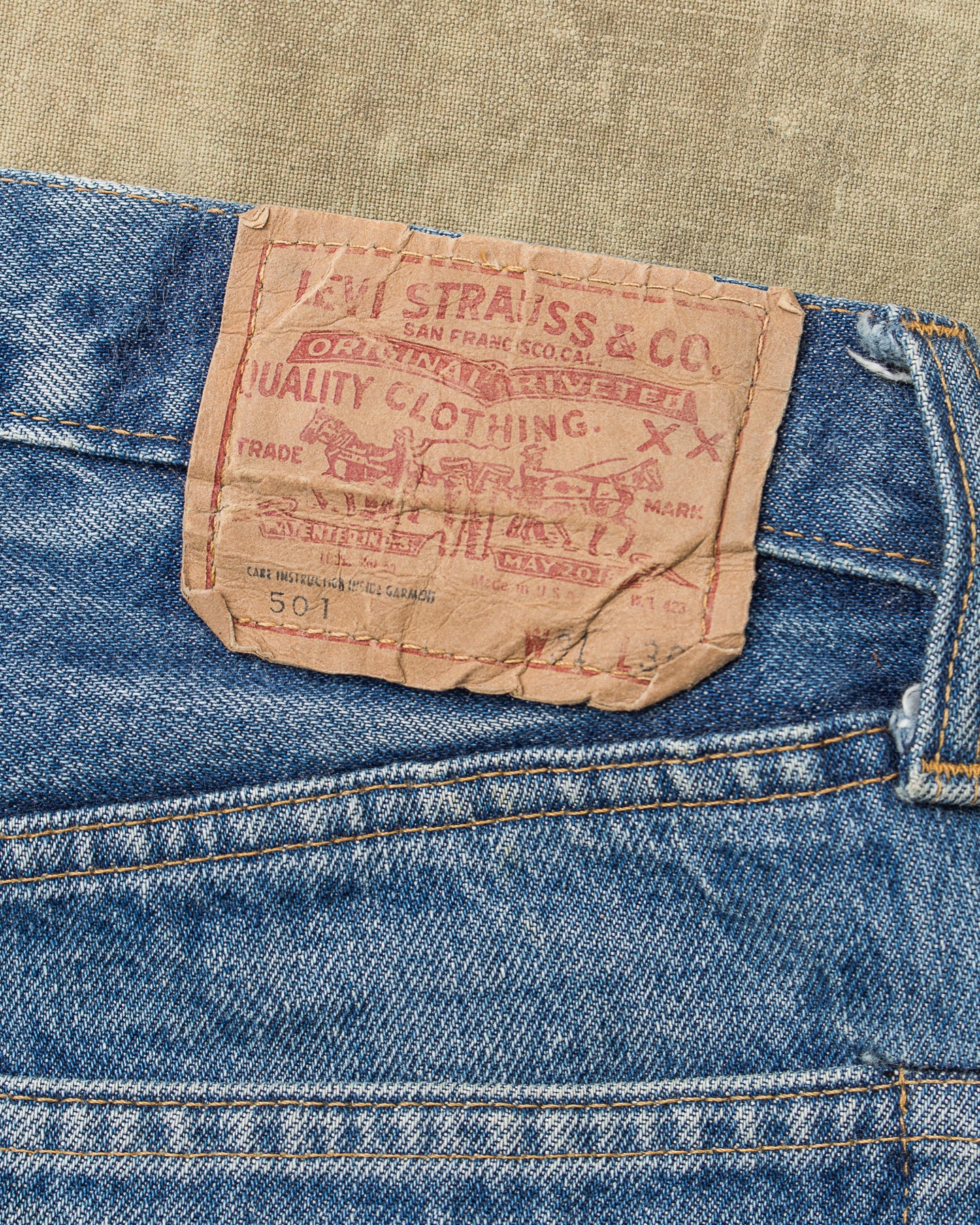 Vintage Early 1980's Levi's 501 Red Line Selvedge Jeans W 31