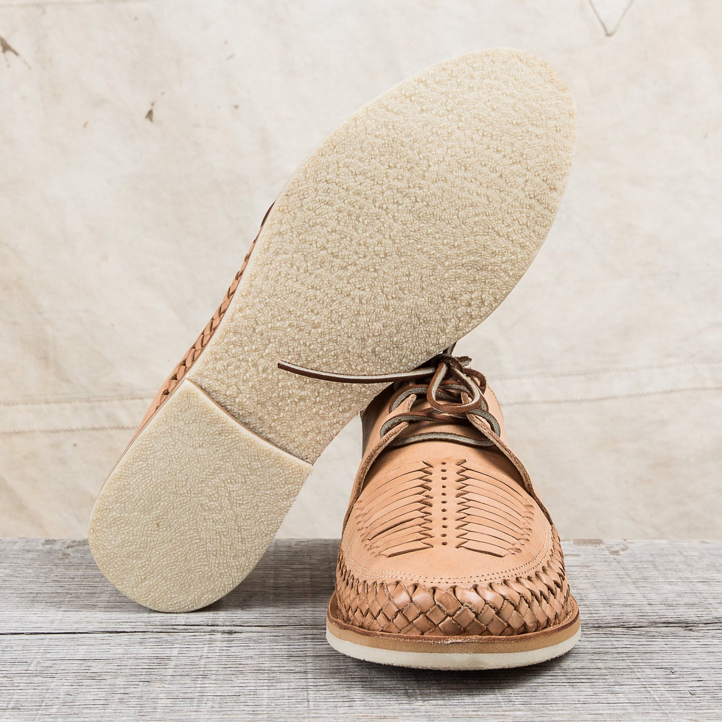 Chamula Veracruz Leather Shoes Tan 1