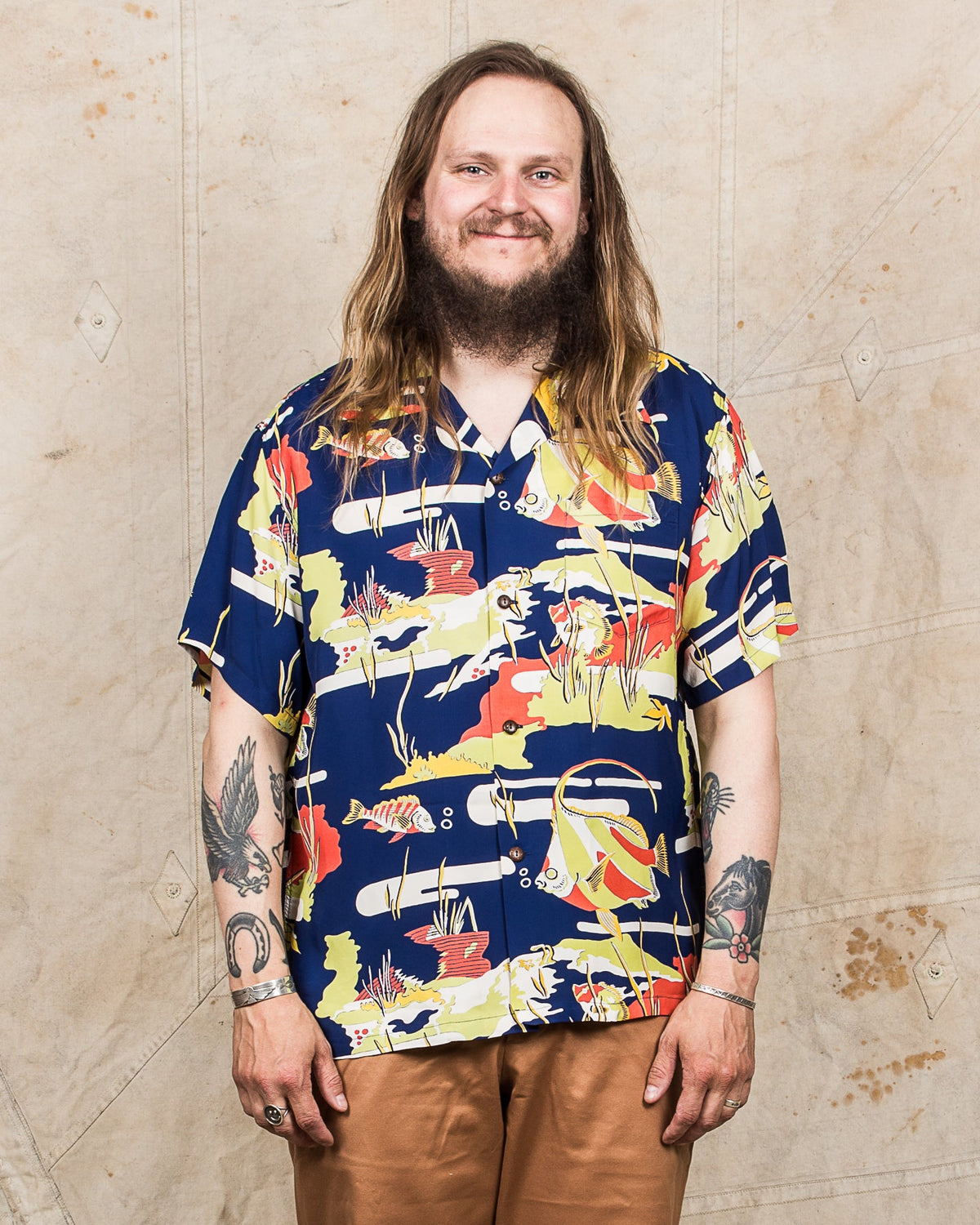 Sun Surf Rayon Hawaiian Shirt Moorish Idol SS39029