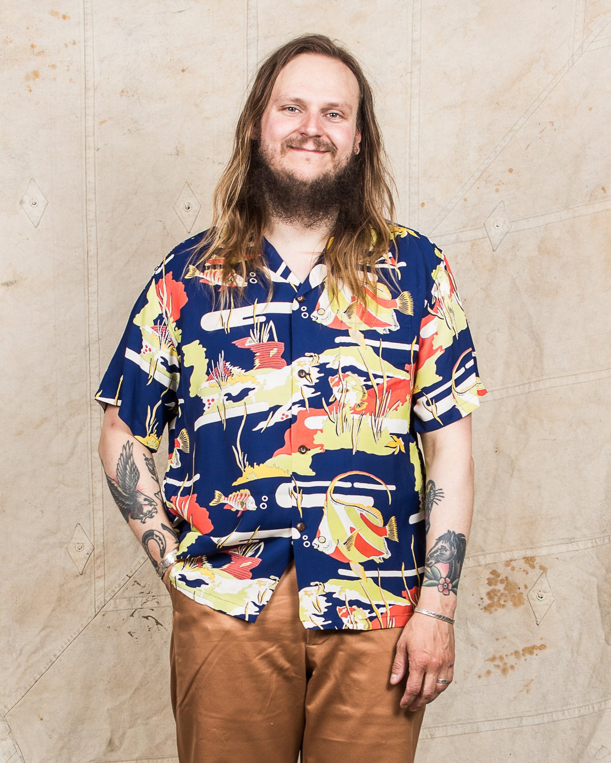 Sun Surf Rayon Hawaiian Shirt Moorish Idol SS39029