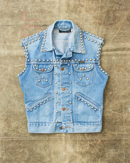 Vintage Wrangler Studded Denim Vest