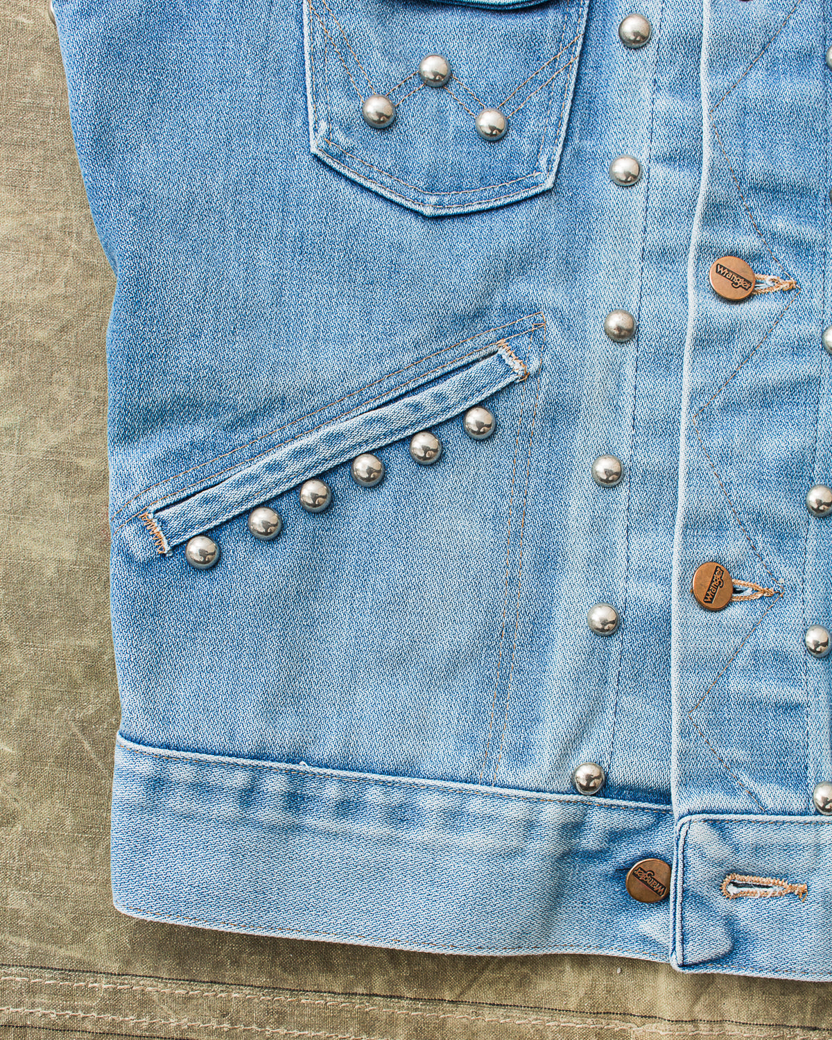 Vintage Wrangler Studded Denim Vest