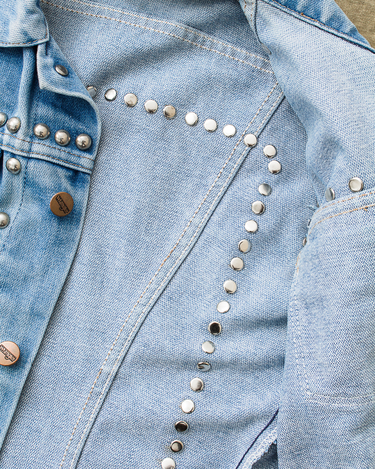Vintage Wrangler Studded Denim Vest