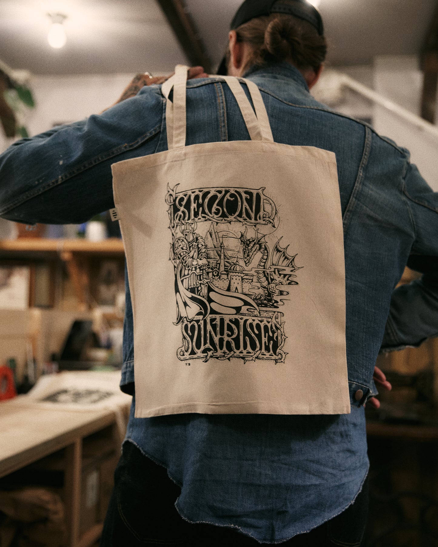 Second Sunrise x Fedja Budimir Screen Printed Tote Bag