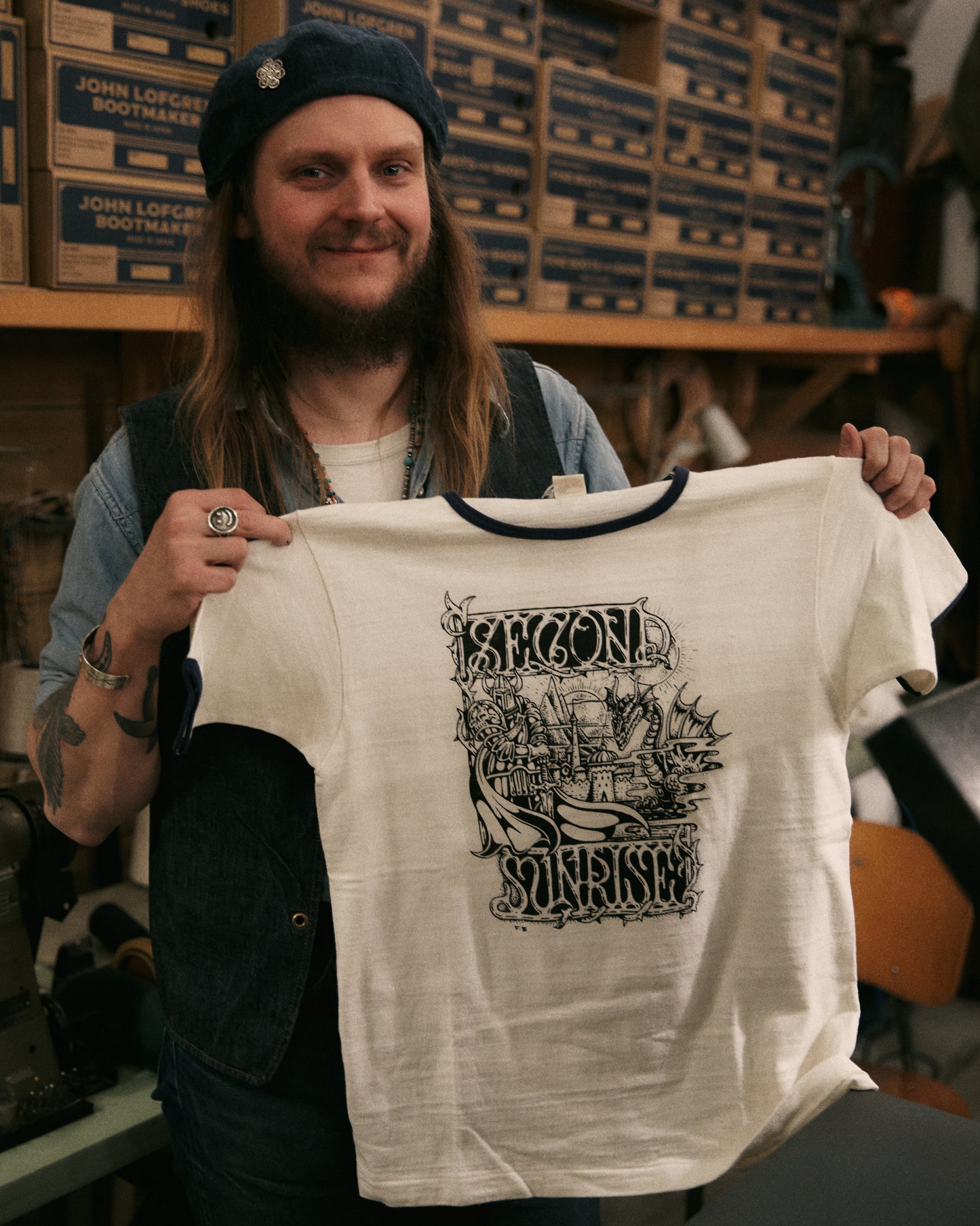 Second Sunrise x Fedja Budimir Screen Printed Ringer T-shirt