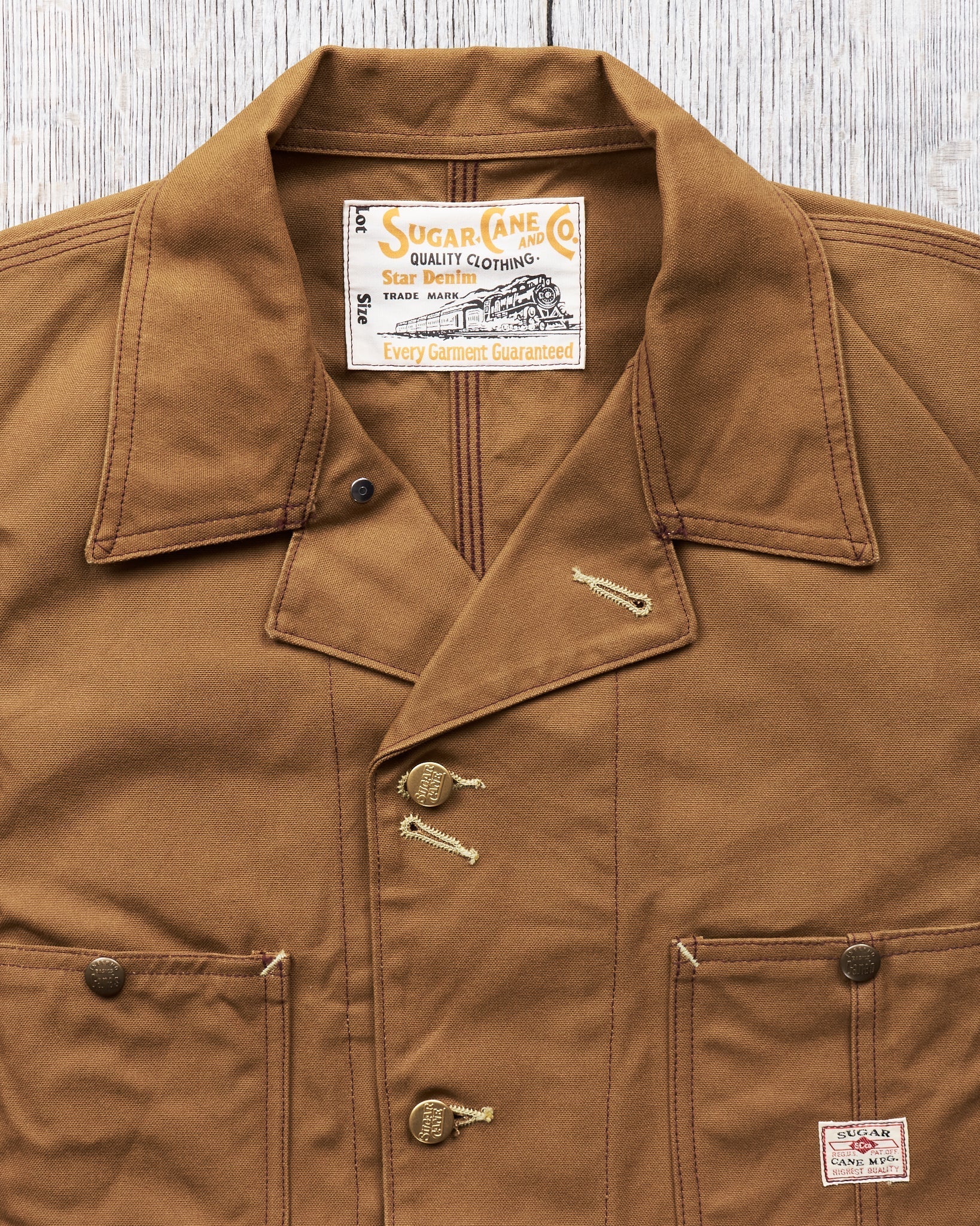 Sugar Cane & Co. 13oz. Brown Duck Work Coat SC14374 – Second Sunrise