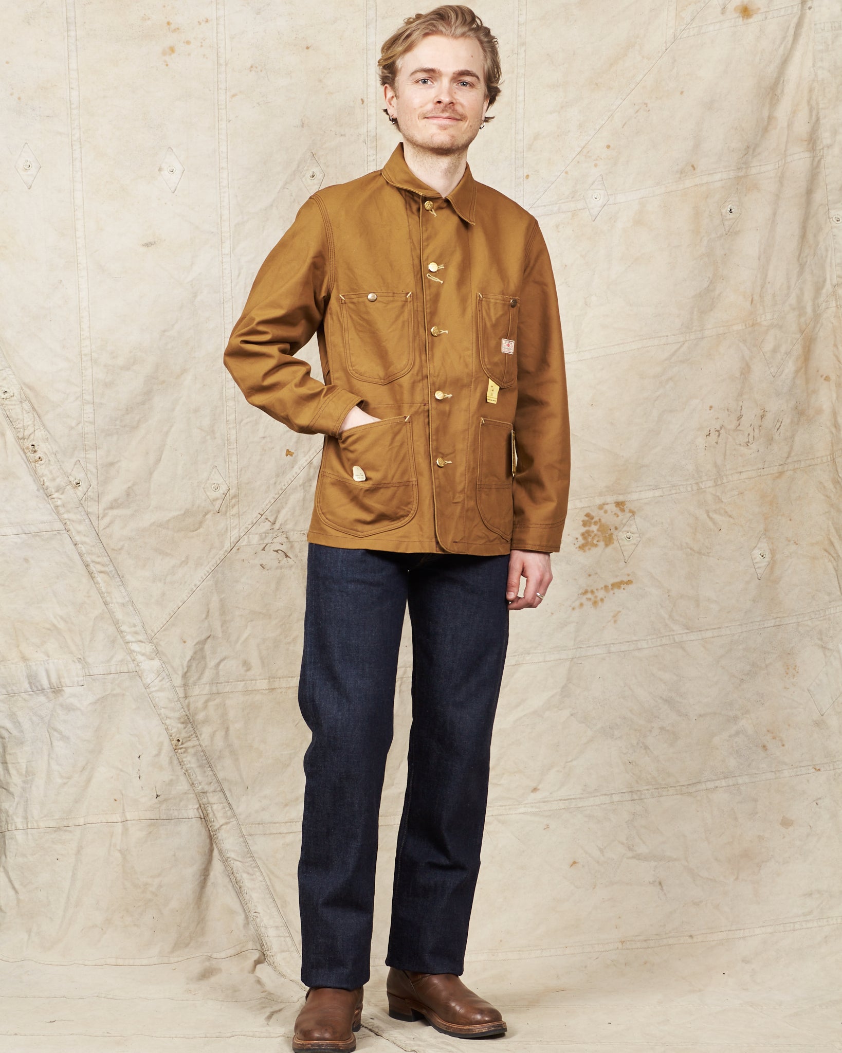 Sugar Cane & Co. 13oz. Brown Duck Work Coat SC14374 – Second Sunrise