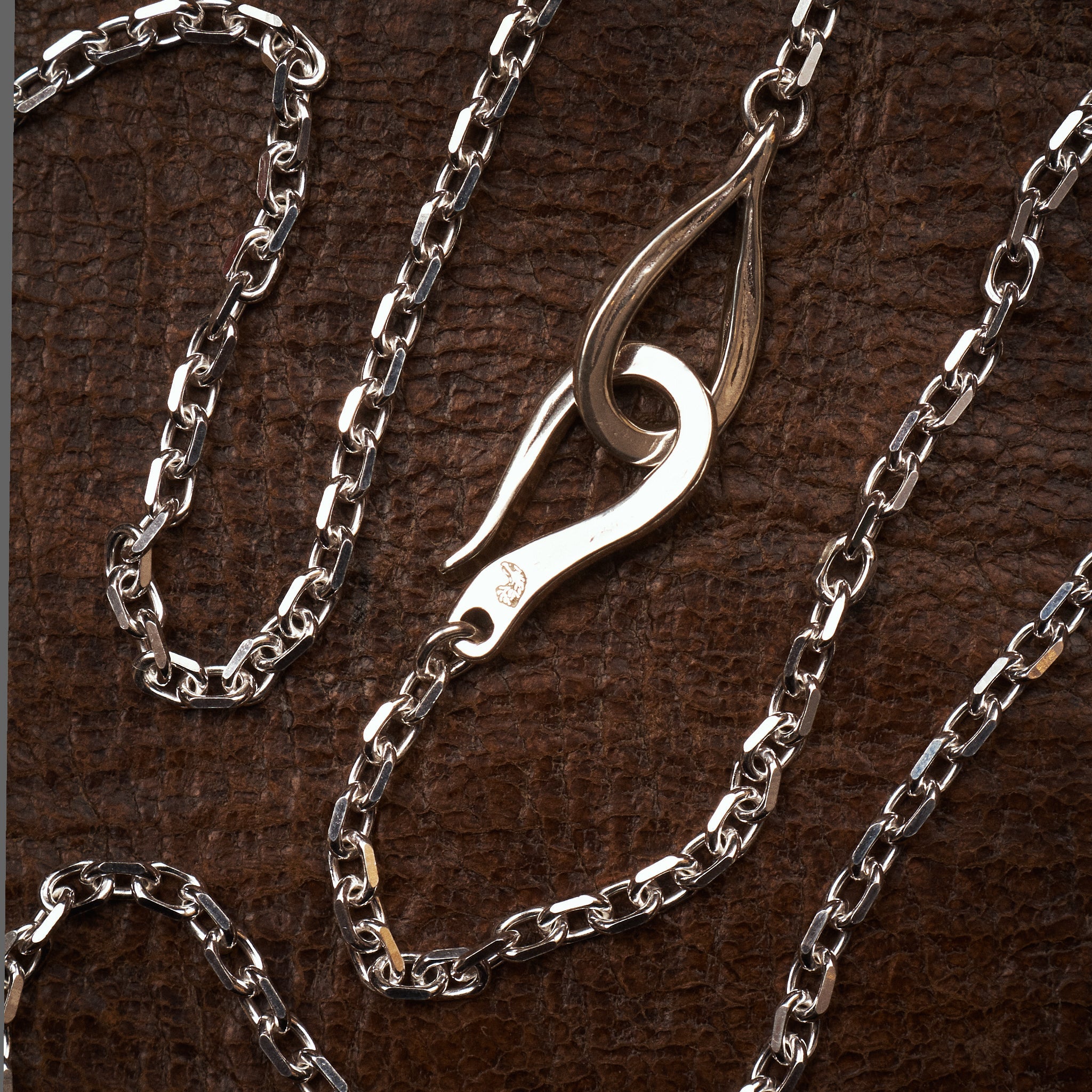 Larry Smith OT-0040-70 Infinity Hook Cable Silver Chain Medium 70