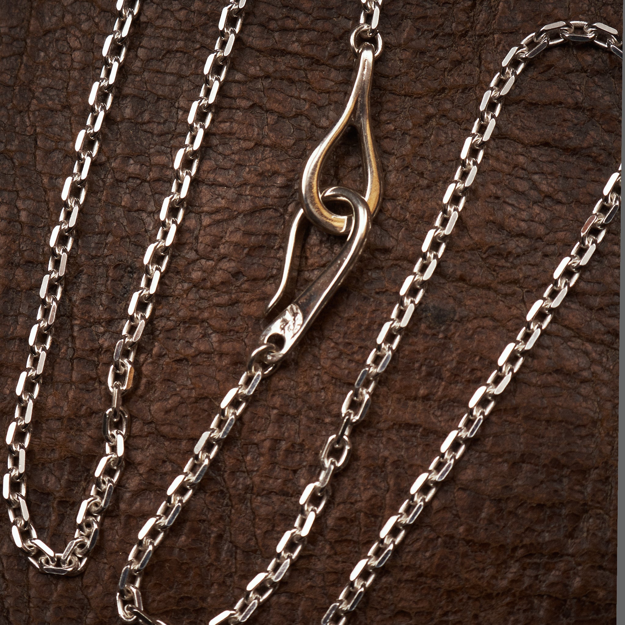 Larry Smith OT-0039-70 Infinity Hook Cable Silver Chain Small 70