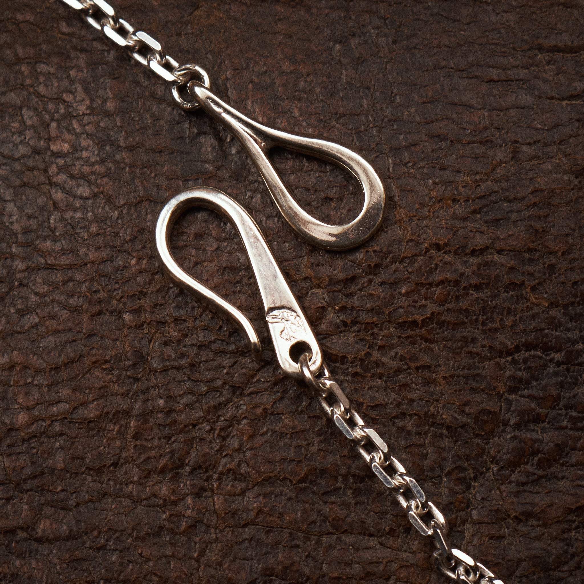 アクセサリー LARRY SMITH INFINITY HOOK CABLE CHAIN Larry Smith OT-0039-70 Infinity Hook Cable Silver Chain Small 70