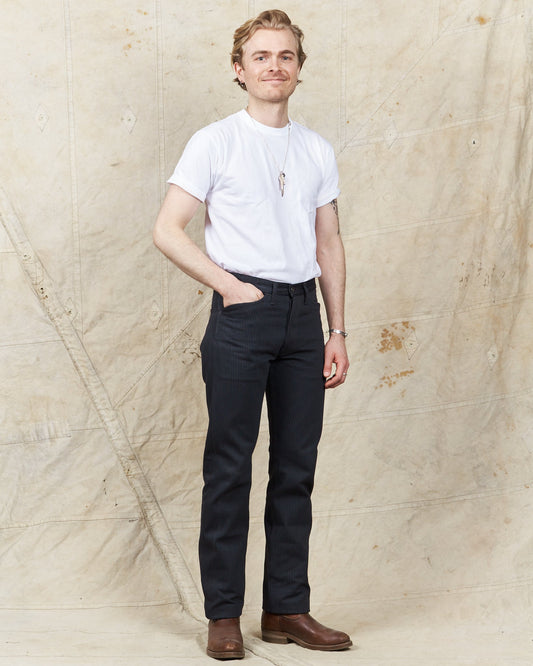 Indigofera Swearengen Pants Black/Grey Hickory Stripe